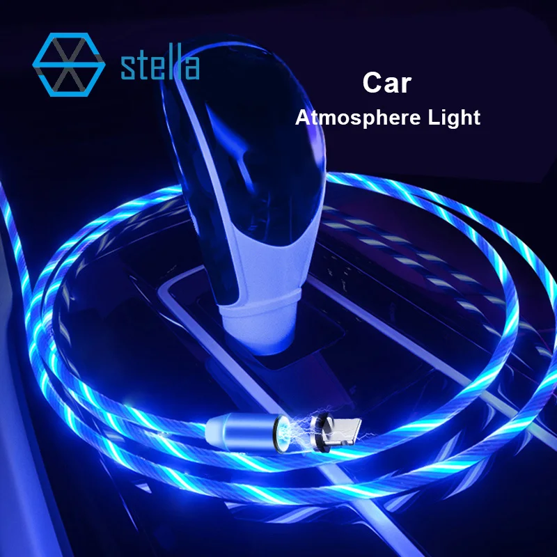 Ленточный светодиодный магнитный USB-кабель для быстрой зарядки автомобильные