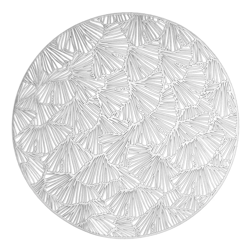 Круглые салфетки Ginkgo с листьями для обеденного стола набор из 6 пустотелых