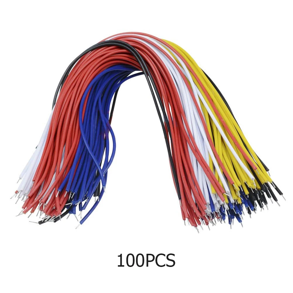 

100pcs Tin Plated PCB Solder Cable Fly Jumper Wire Copper Conductor Wire 8 inch Heat-resistant Cable Wire Soft Wire