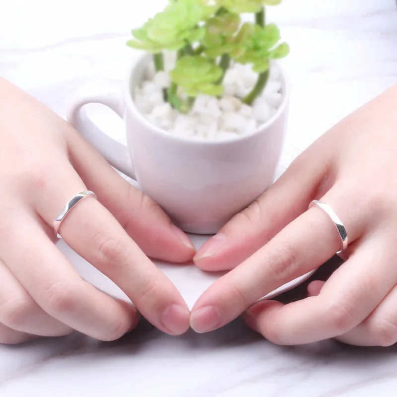 EDS свадебное кольцо влюбленных корейские Простые Ювелирные изделия пара колец