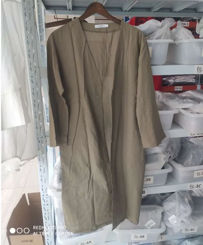 

2021 Spring autumn New Casual Fashion Temperament Women Jacket Loose Plus Solid Color Single-breasted Cotton Cardigan