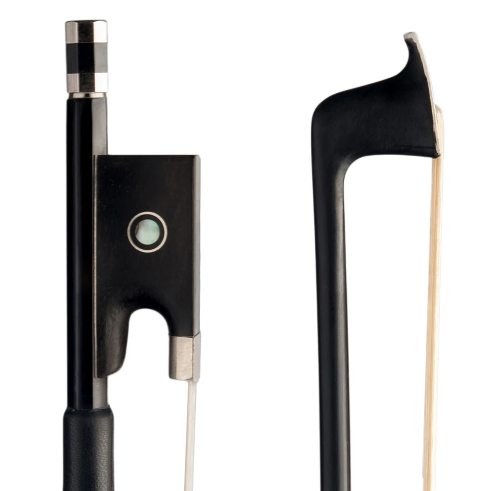 

4/4 Violin Bow Graphite Black Carbon Round Ebony Frog Violin Bow new arrival