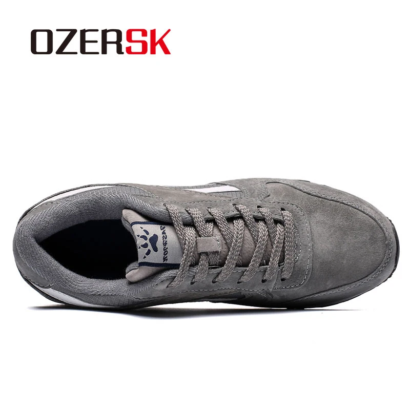 Туфли OZERSK мужские замшевые дышащие на шнуровке Повседневная прогулочная обувь