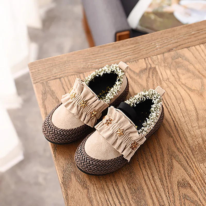 Zapatos planos para ni&ntilde;os y ni&ntilde;as, zapatillas planas informales antideslizantes, suela blanda, para caminar, primavera y oto&ntilde;o-3