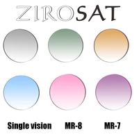 zirosat aspheric tinted color mr 8 1 61index super tough optical glasses prescription lenses strong anti reflective for rimless
