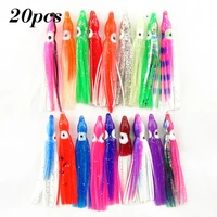 20pcs 16cm artificial octopus squid soft fishing lures bait saltwater colorful mixed high quality sea fishing accessories