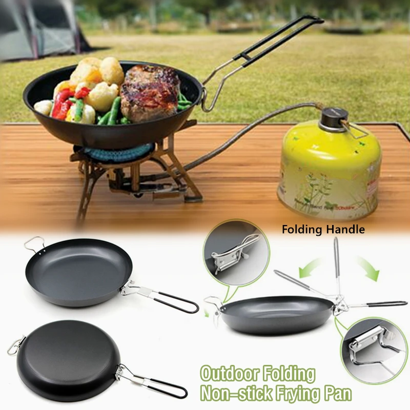

1 шт., антипригарная сковорода для кемпинга, из нержавеющей стали