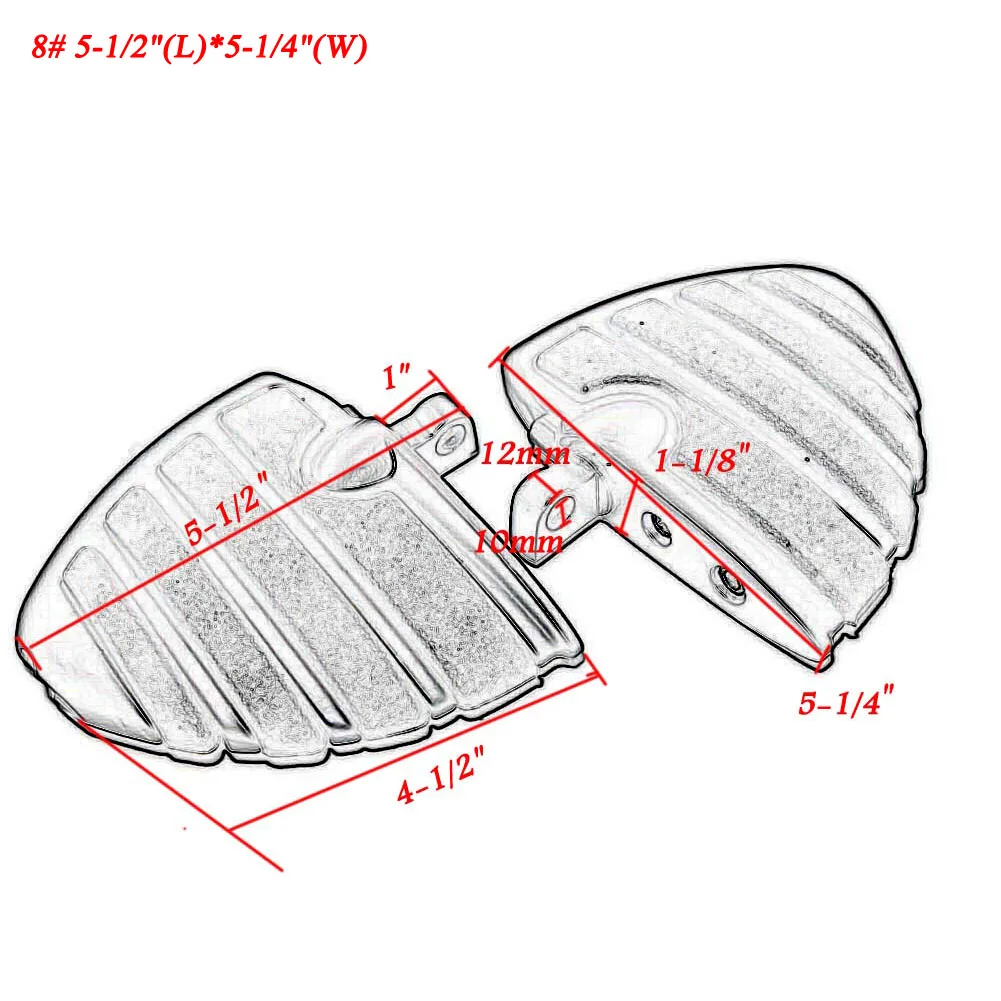 Male Mount Motorcycle Rubber Footrest Footpegs Floorboard For Harley Iron XL 883 1200 Street 750 500 Touring Custom Dyna Softail