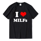 I Love MILFs  Смешная футболка I Heart MILFs с надписью I Love MILFs для мужа