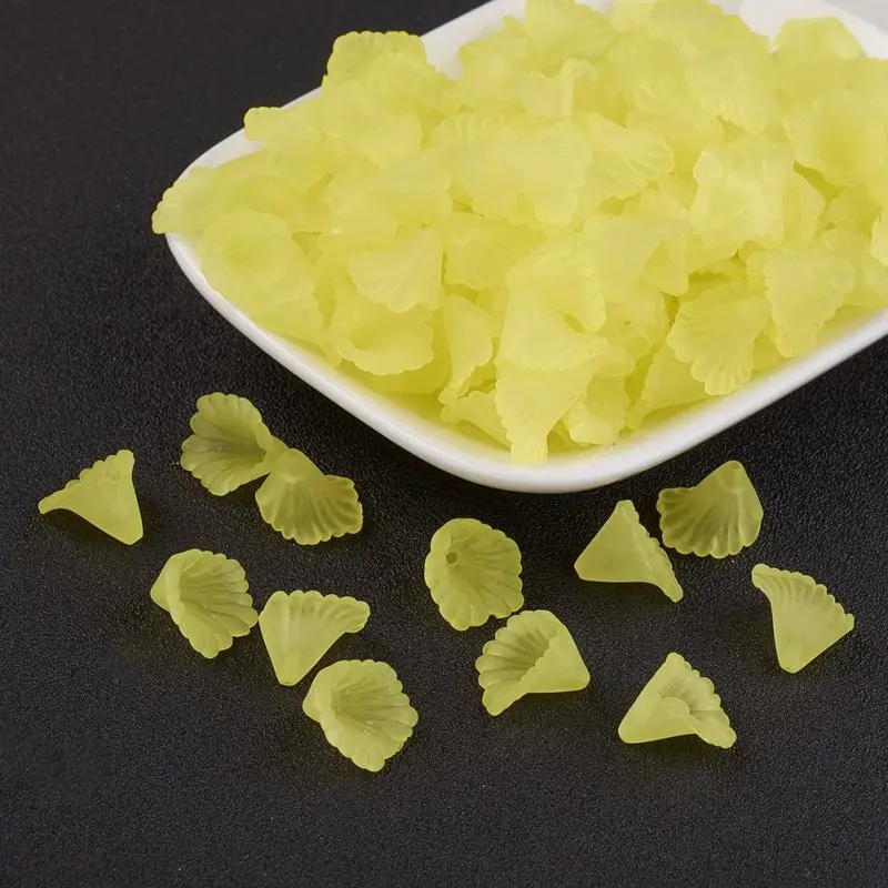 ChamYellow Прибл. 1900 шт/500 г матовый цвет, окрашенные прозрачные акриловые бусины для самостоятельного изготовления ювелирных изделий, поделки, декорации 12x12x1,5 мм, отверстие: мм - Цвет: ChamYellow