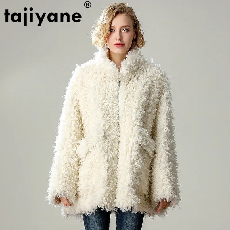 

100% Wool Jacket Real Fur Coat Autumn Winter Coat Women Clothes 2021 Korean Vintage Sheep Shearling Streetwear Tops ZT3920