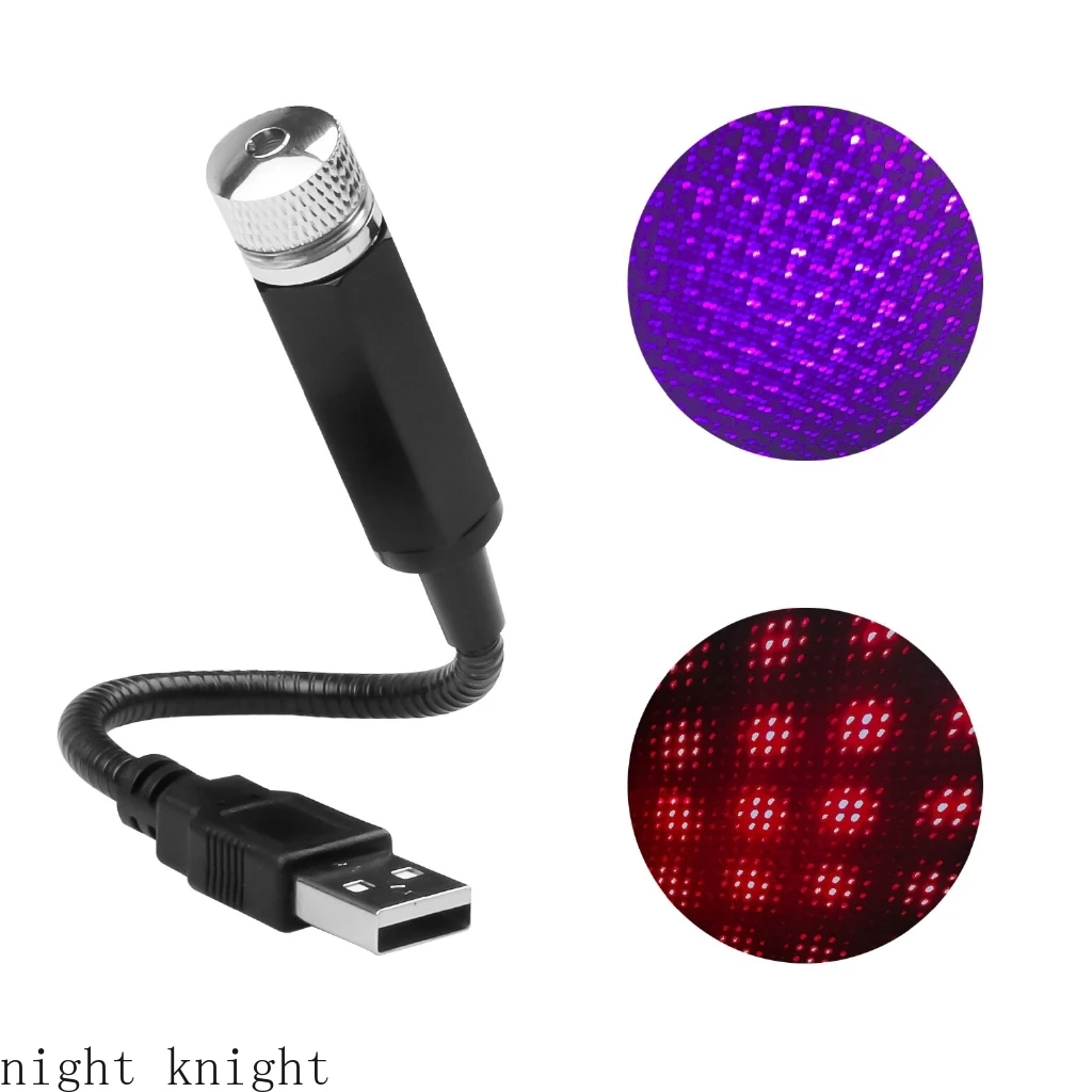 

Ambient Light USB LED Night Light Projector Car Roof Star Atmosphere Red Blue Galaxy Lamp