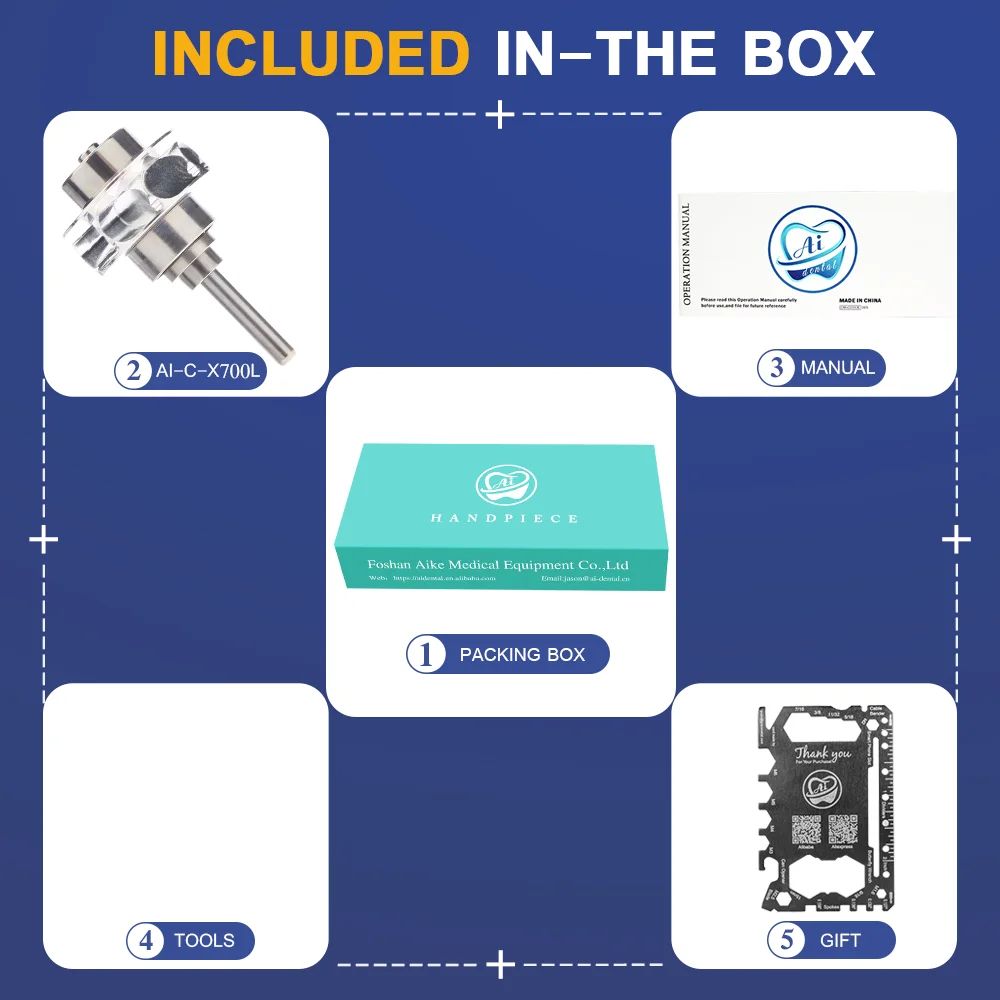 

Dental chair X700L optical led high speed handpiece drill cartridge rotor driving supply consumables products