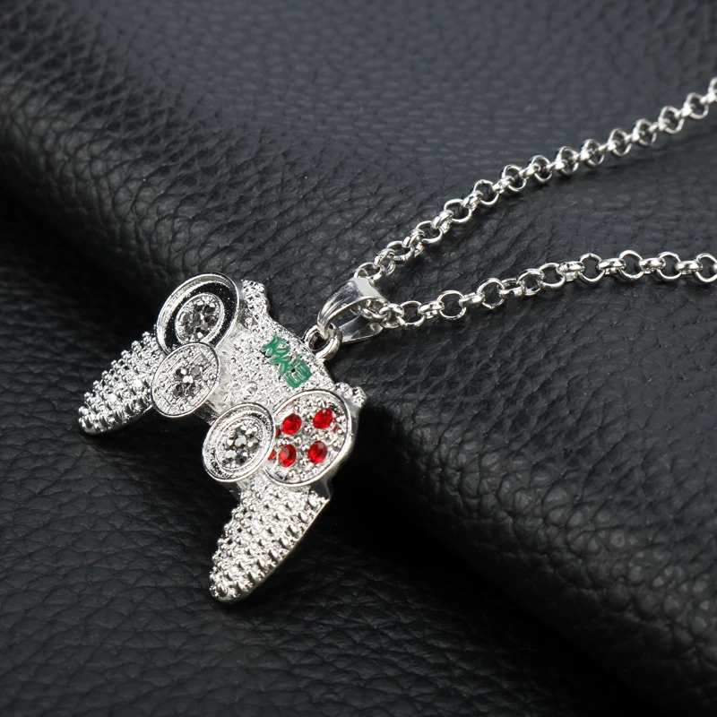 В стиле хип хоп игровой контроллер с кристаллами кулоном из горного хрусталя для