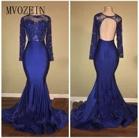 2019 prom dresses mermaid long sleeves beads lace backless party maxys long prom gown evening dresses robe de soiree