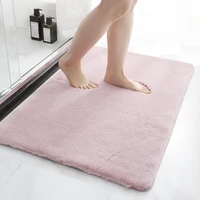 modern solid color bath mat microfiber thicken shower bathroom carpets anti skid beside toilet bathtub floor rugs home decor