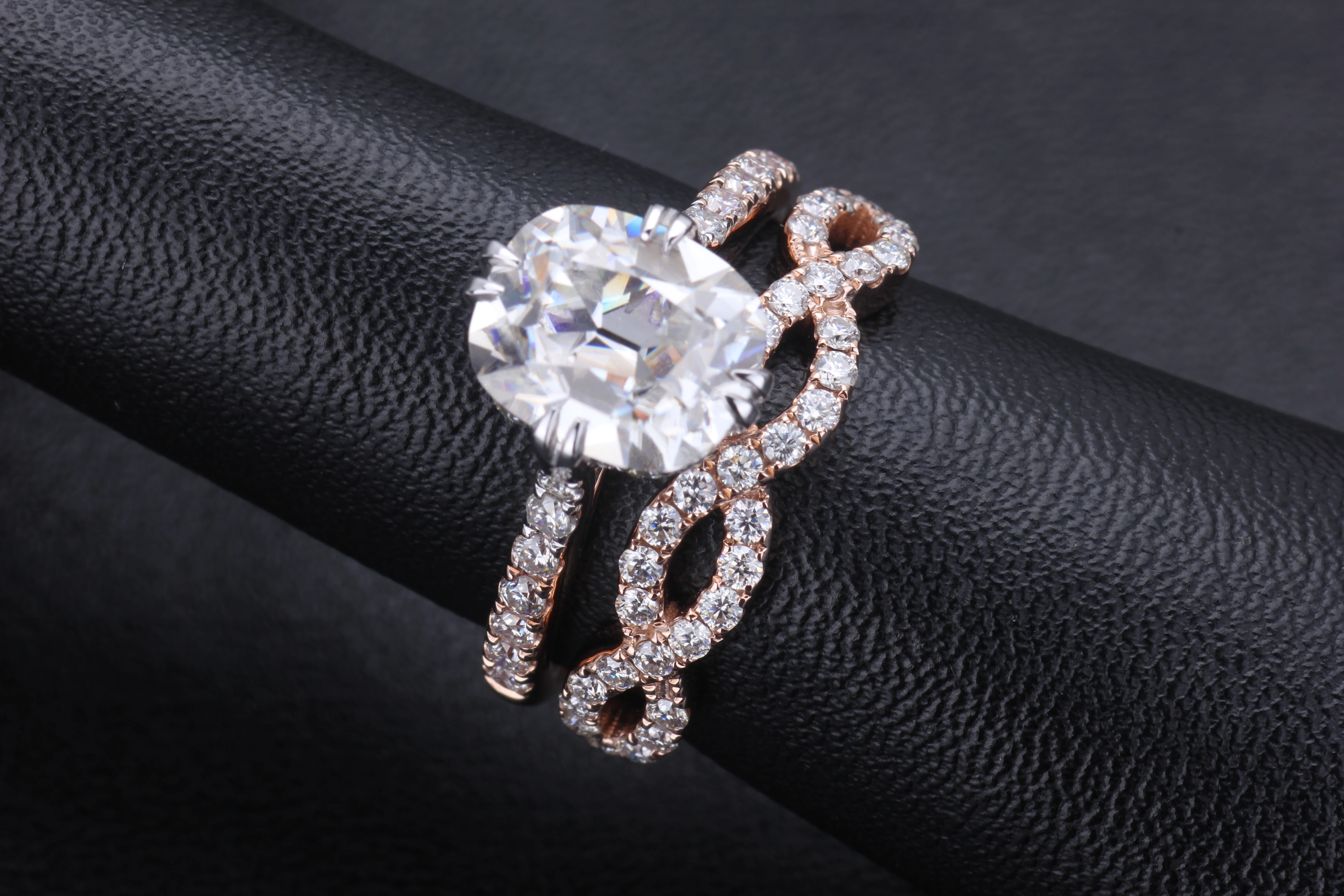 Женское Обручальное кольцо с муассанитом 18 к|Кольца| |