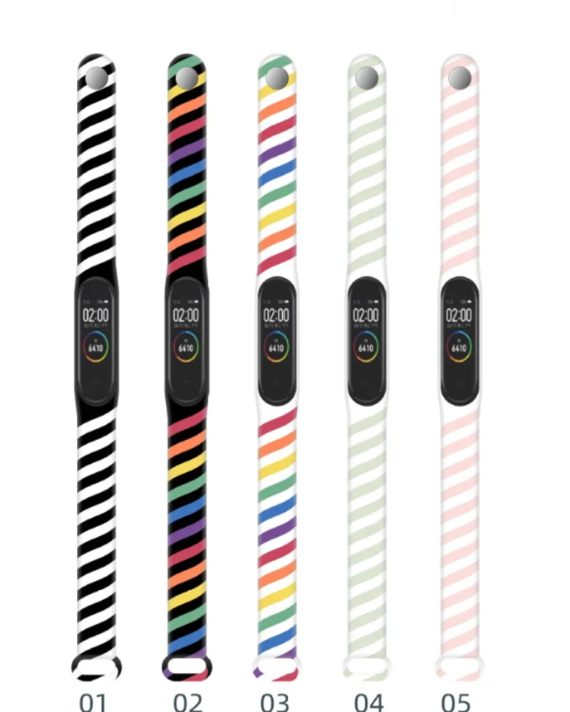 Ремешок силиконовый для смарт-часов Xiaomi Mi band 4 5 6 3