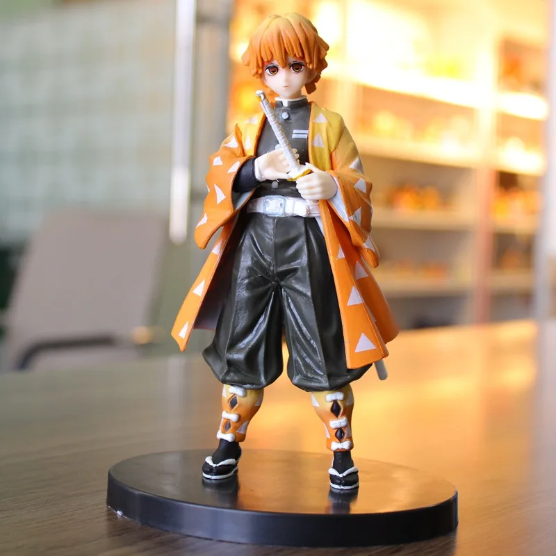 Аниме Demon Slayer Kimetsu no Yaiba Agatsuma Zenitsu ПВХ фигурка Коллекционная модель игрушки куклы 18
