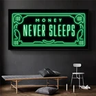 Зеленые деньги, современная поп-культура, стиль денег, уличное искусство, вдохновляющая настенная живопись, Настенная картина для домашнего декора