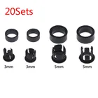 20 комплектов 3 мм5 мм черный пластиковый светодиодный зажим держатель Чехол чашка крепление чехол s