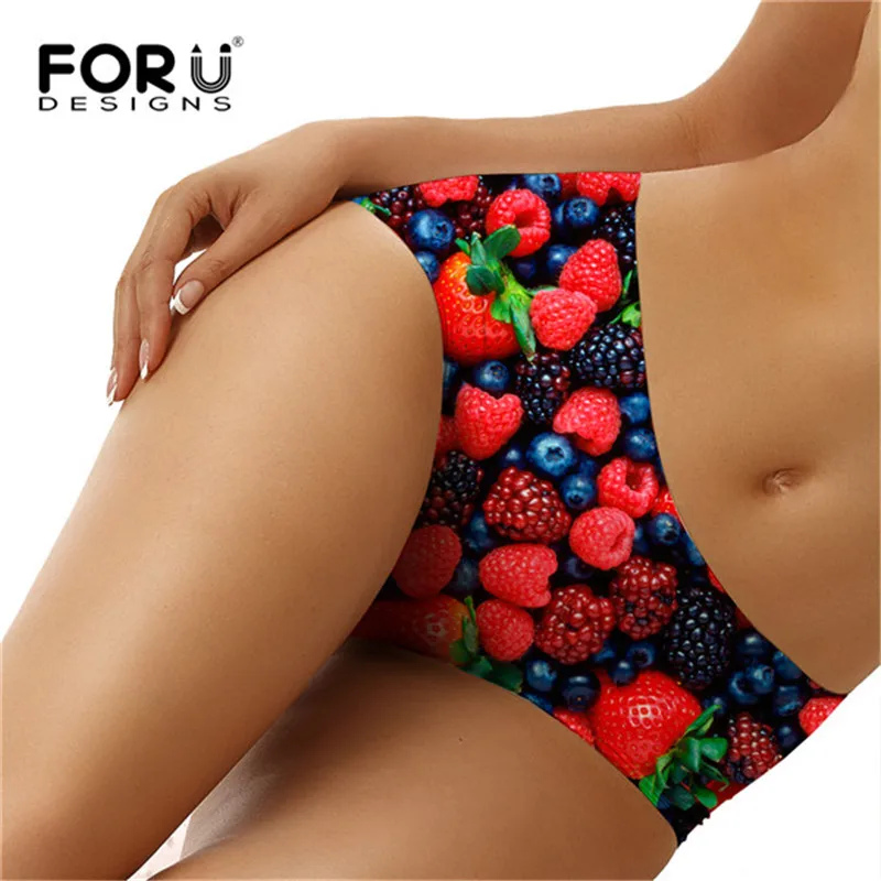 Женские Бесшовные трусы с цветочным принтом FORUDESIGNS черные повседневные со