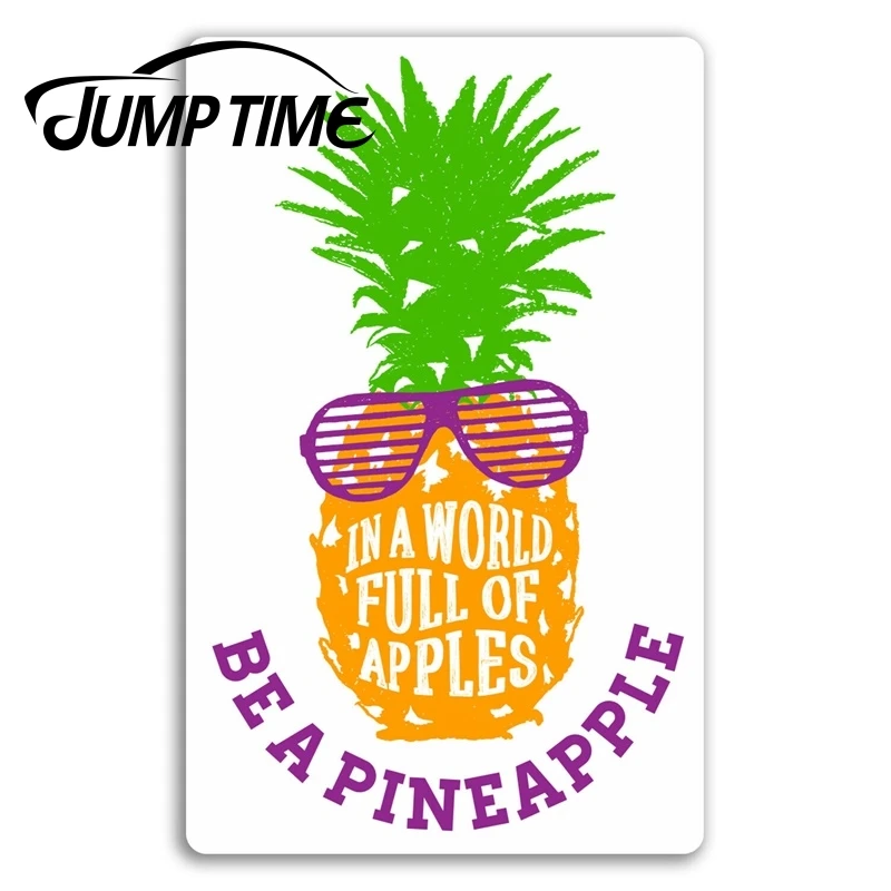 

Jump Time Pineapple Quote Vinyl Stickers Funny Summer Sticker Laptop Car Assessoires Window Decals Car Wrap DIY