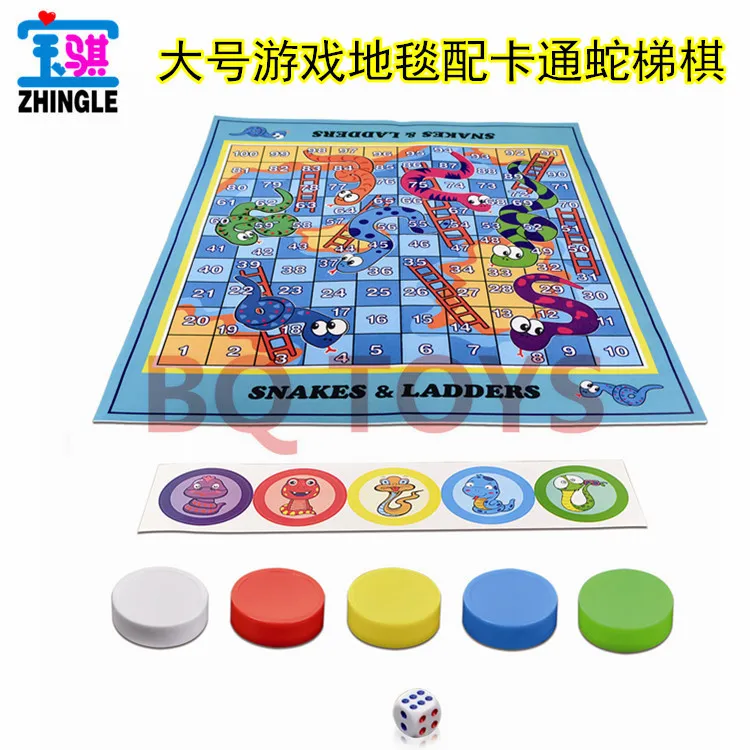 

Snakes board game for kids puzzle children desktop carpet game large snake ladder chess toy snakes and ladders