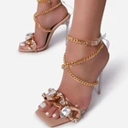 Сандалии женские прозрачные на высоком каблуке, модные пикантные туфли с открытым носком, из ПВХ, пикантная обувь для вечеринки и свадьбы