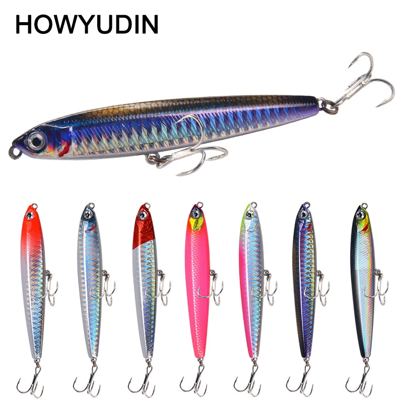 

1Pcs Pencil Fishing Lure Sinking Isca Artificial Wobbler Laser Leurre Peche Long Shot Fishing Lures Bass Hard Lure 10g14g18g24g