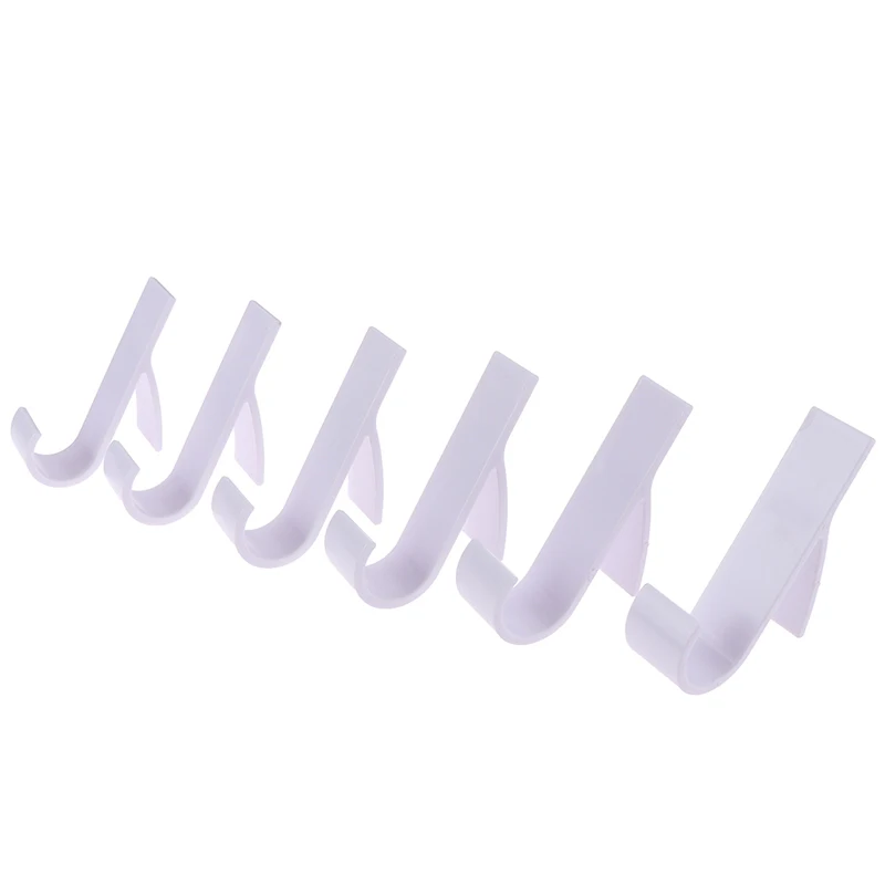 6 шт. белый домашний кухонный душевой крючок для полотенец пластиковая вешалка