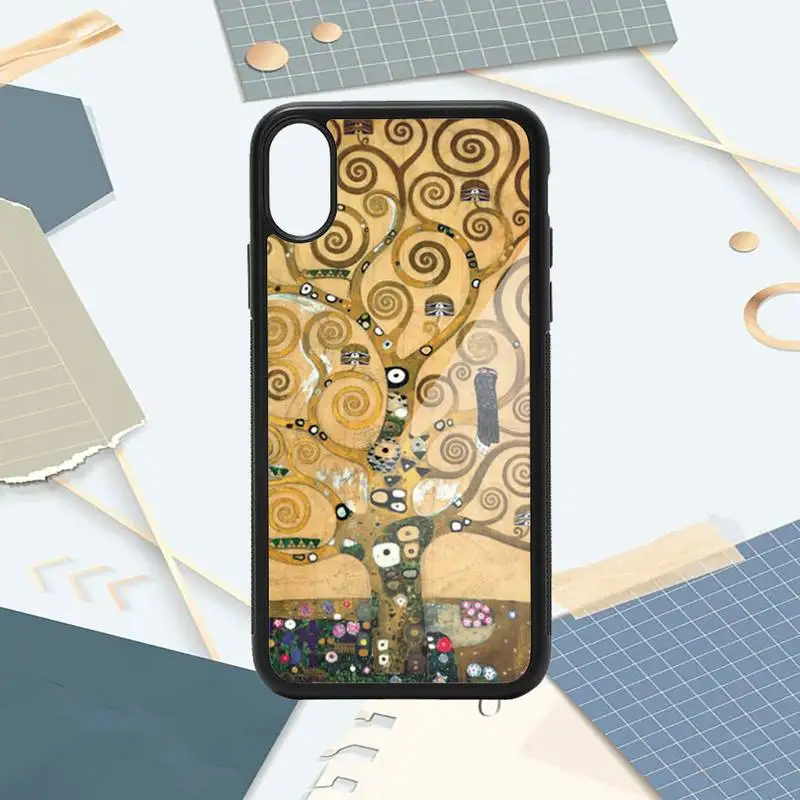 

Gustav Klimt Kiss retro painting Phone Cases PC for iPhone 11 12 pro XS MAX 8 7 6 6S Plus X 5S SE 2020 XR