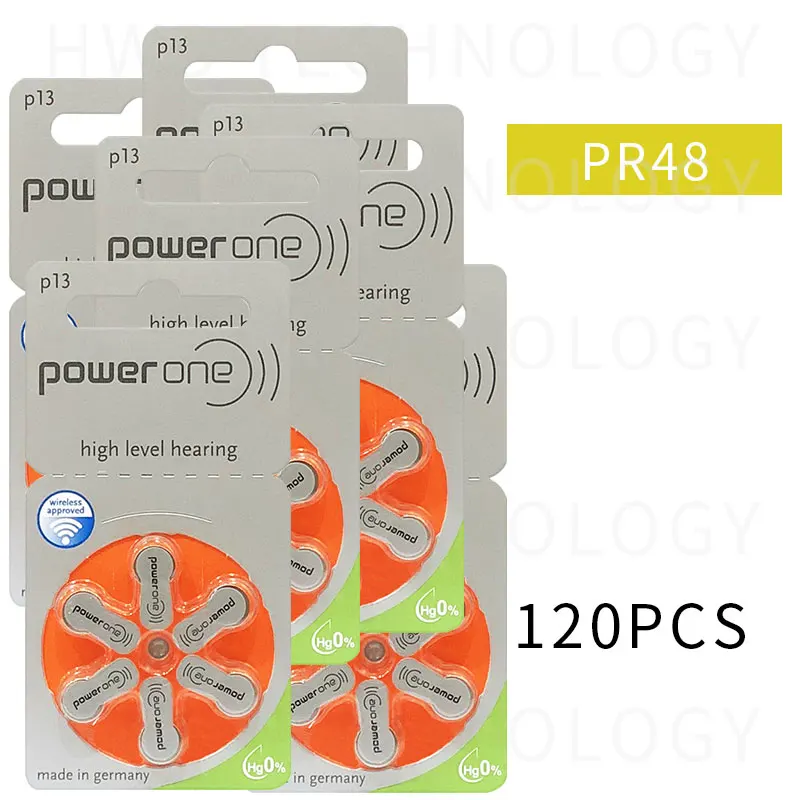 20 упаковок (120 шт.) высококачественные оригинальные цинковые батарейки PR48 P13 A13 S13