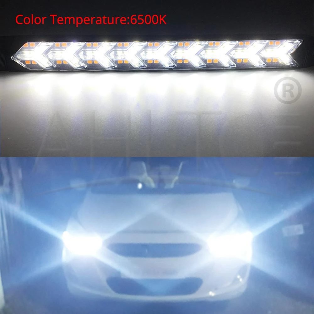2X авто светодиодный DRL Дневной светильник горки стайлинга автомобилей