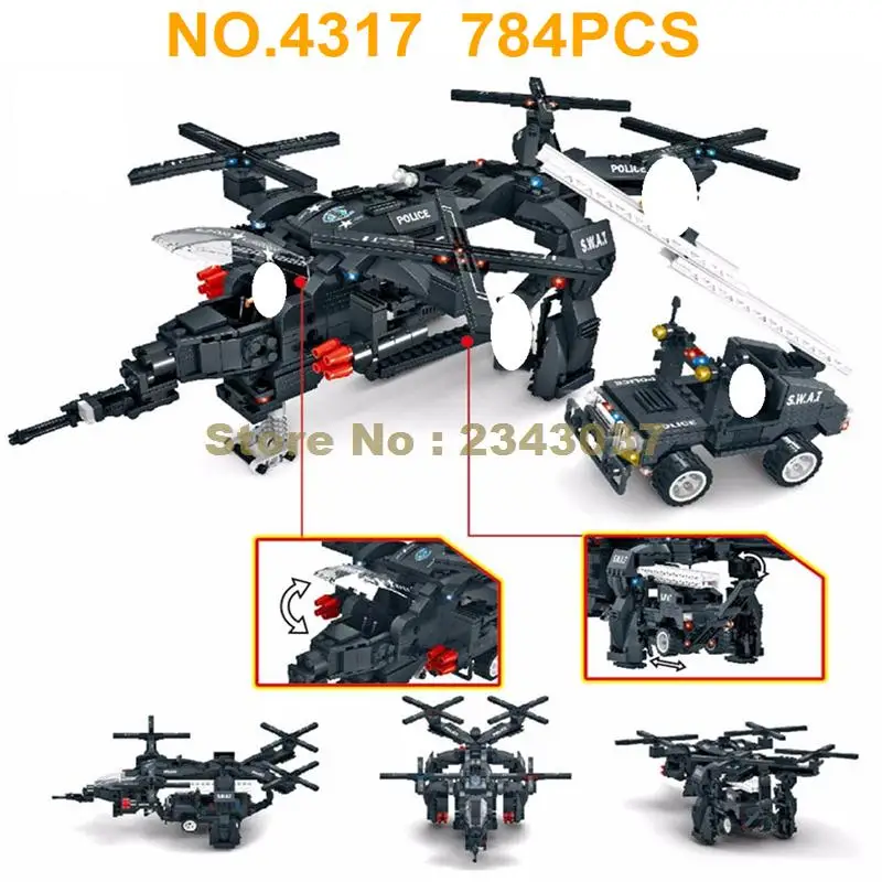 784 шт. Детский конструктор Военный Спецназ|building blocks|block blockhelicopter blocks |