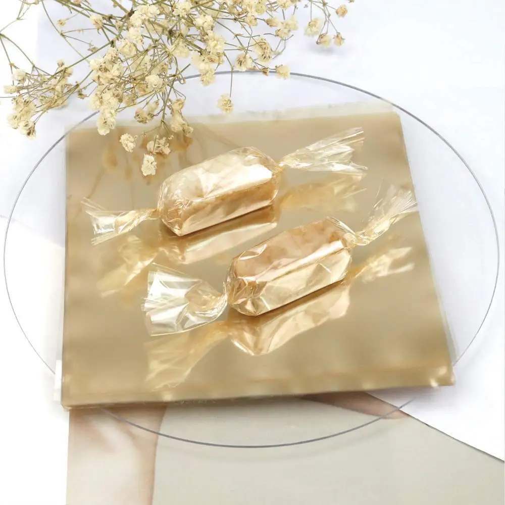 1000 штук прозрачная целлофановая квадратная обертка рулон карамельных конфет