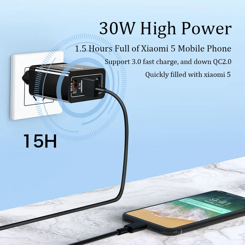 Suntaiho USB Зарядное устройство быстрое зарядное устройство QC 3,0 для iPhone X 4-Порты и разъёмы быстрое настенное зарядное устройство для samsung S9 Xiaomi huawei мобильного телефона Зарядное устройство