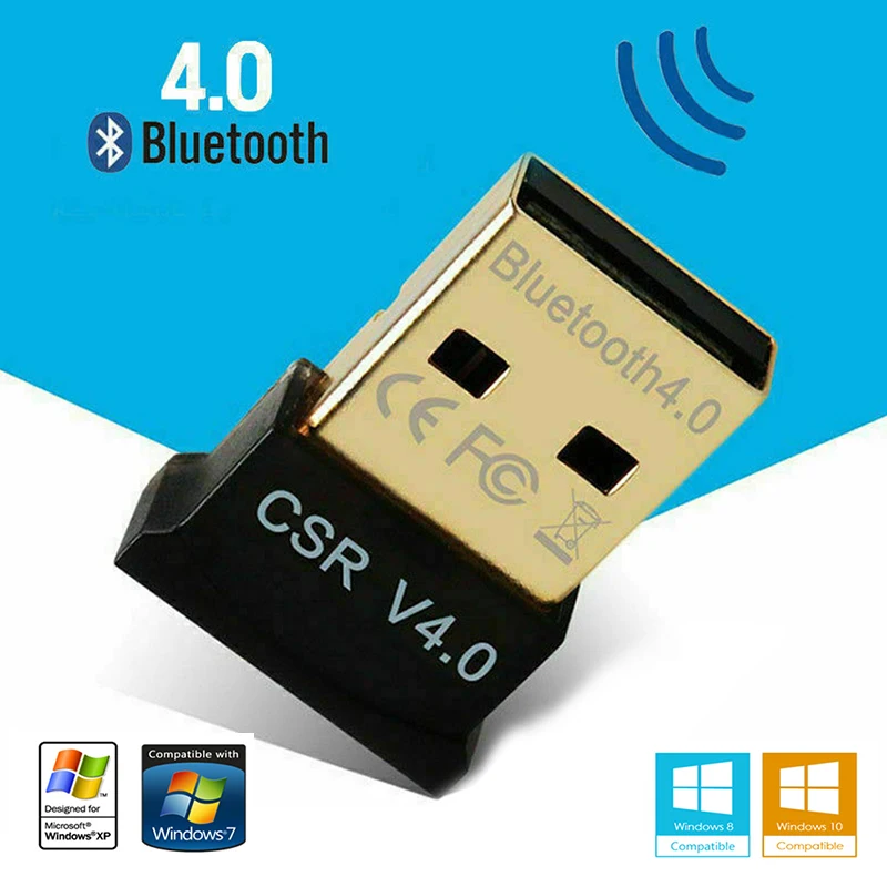 

Bluetooth-адаптер с мини-USB, беспроводной Bluetooth-ключ V4.0 CSR, двухрежимный музыкальный звуковой приемник для Windows 10 7