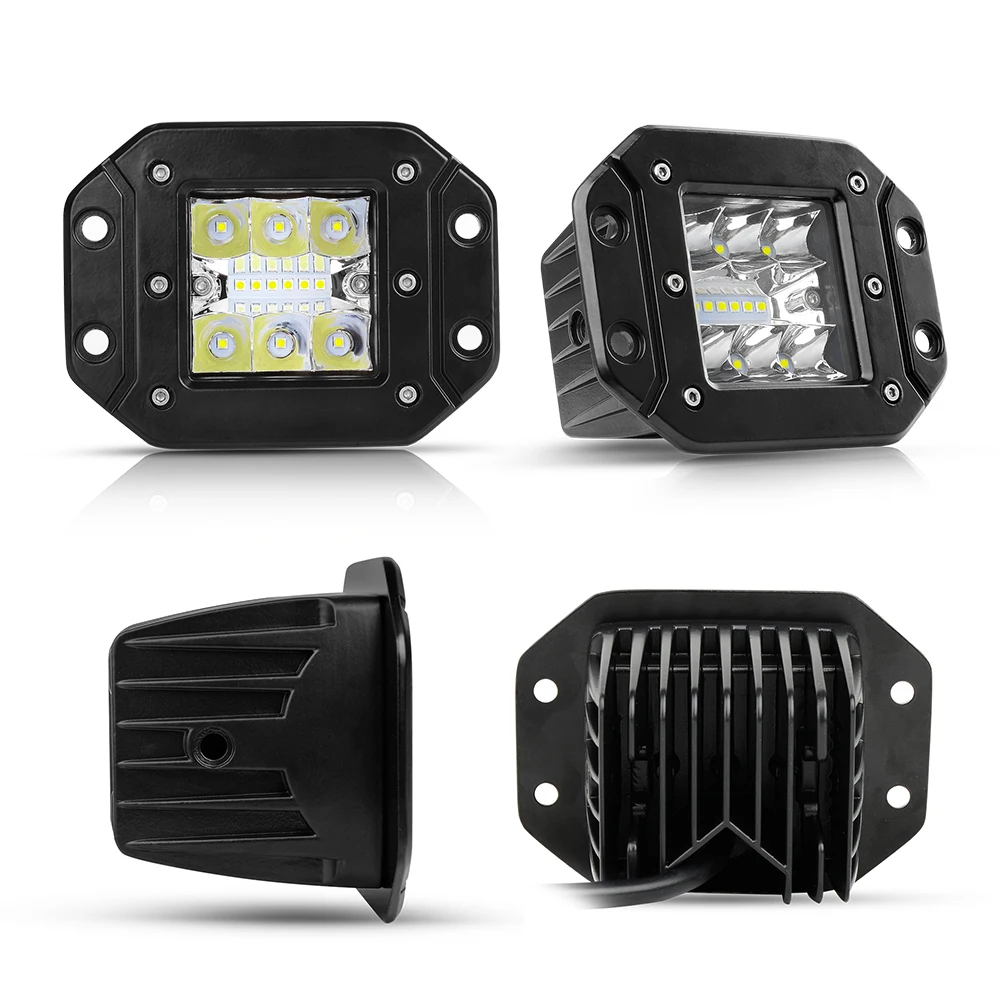 

WINING 4.8''18W Poly floodlight LED Work Light Bar Off Road Fog Lamp Automotive Driving Cube For Jeep 4WD 4X4 ATV SUV Truck Boat