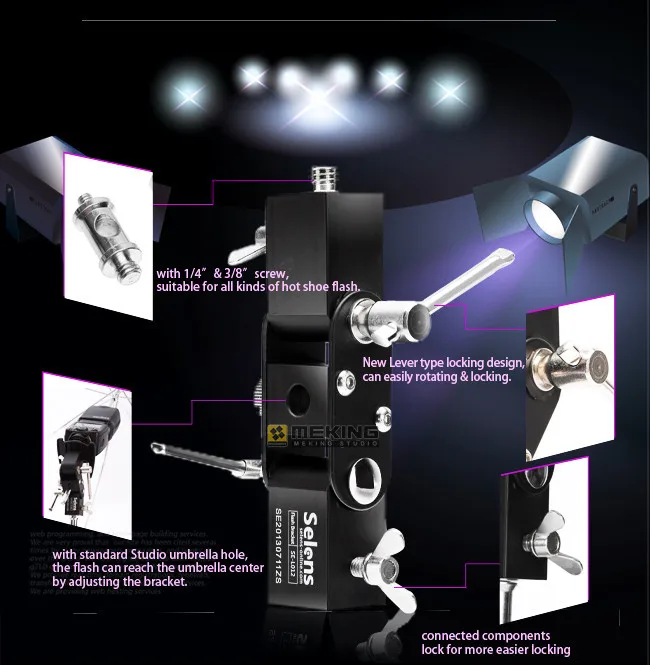Selens SE-L012 кронштейн для вспышки Speedlite зонт держатель светильник стенд винт крепление L кронштейн аксессуары для фотосъемки