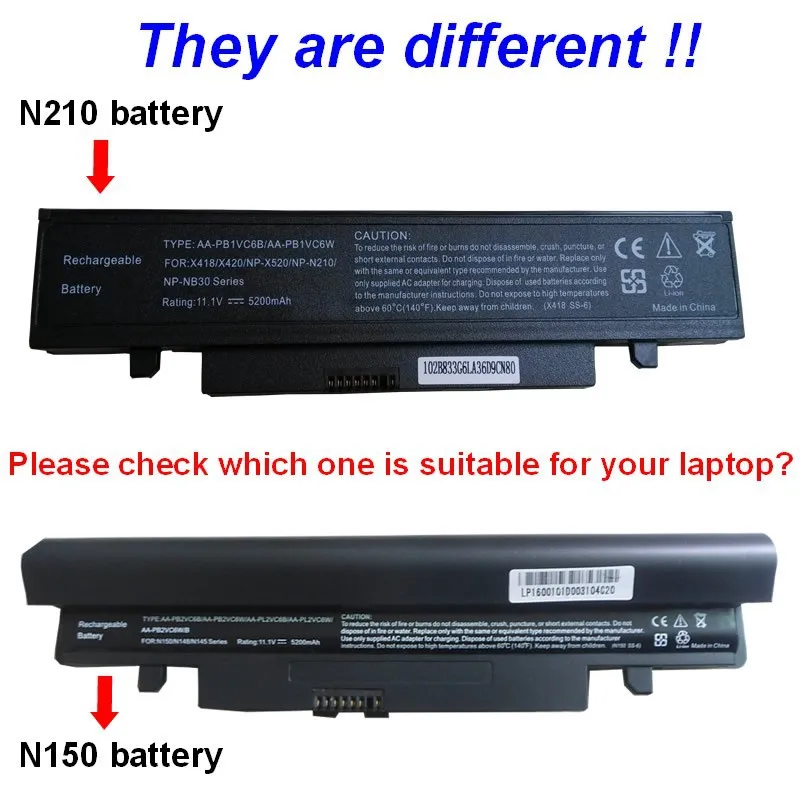 JIGU Laptop Battery For Samsung AA-PB2VC6B AA-PB2VC6W AA-PL2VC6B AA-PL2VC6W N218 N143 N145 N148 N150 N230