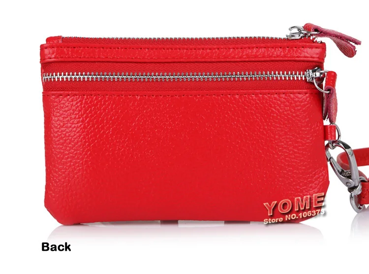 Best selling women multifunctional Genuine Leather key holders wristlet clutch coin bag wallet, Cow+PU LEATHER Purse,YB-DM158