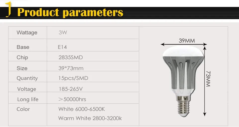1 шт затемняемый Светодиодная лампа 3W 5W 7 E14 E27 AC 185 V-265 V зонтик светодиодный лампы 2835 SMD Светодиодная лампа для люстры светильник подвесной светильник с R39 R50 R63