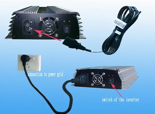 500W солнечный Grid Tie инвертор PV 18V36VDC вход к 110V230VAC Micro On Converter с чистой синусоидальной