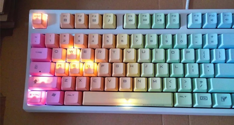 Keycool 104 rainbow PBT keycool 108 dye 87 клавишная Механическая клавишная клавиатура с верхним боковым принтом cherry mx переключатели cool master шрифт