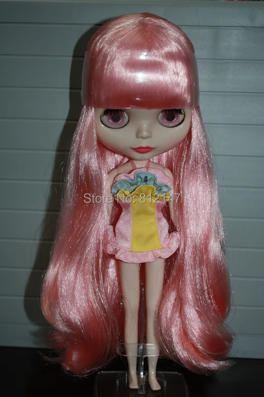Обнаженная кукла blyth, розовые волосы фабричная кукла, подходит для DIY ksm32147