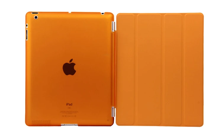Красивый Магнитный кожаный тонкий умный чехол для apple ipad 4 3 2 чехол+ кристально прозрачный жесткий защитный чехол для задней панели