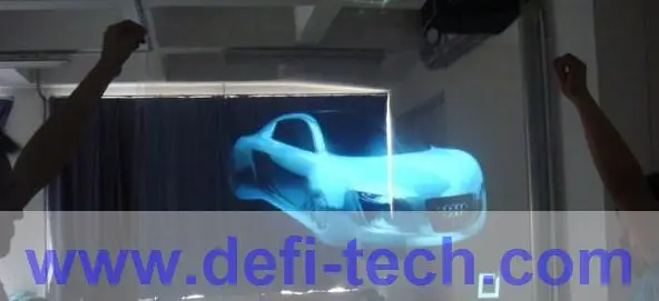 В продаже 3d голографическая прозрачная задняя проекционная пленка дисплей яркое и четкое изображение для окна покупок/Быстрая