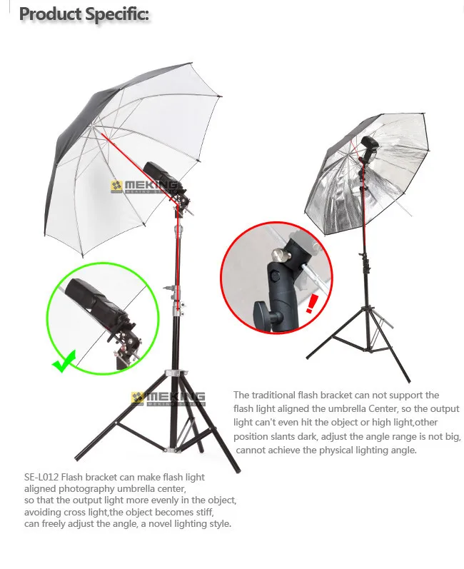 Selens SE-L012 кронштейн для вспышки Speedlite зонт держатель светильник стенд винт крепление L кронштейн аксессуары для фотосъемки