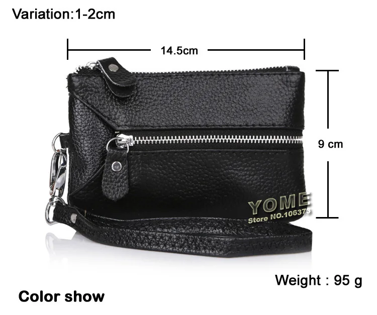 Best selling women multifunctional Genuine Leather key holders wristlet clutch coin bag wallet, Cow+PU LEATHER Purse,YB-DM158